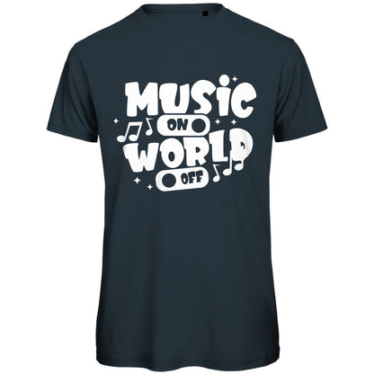 Herren T-Shirt "Music on World of" - Grafikmagie