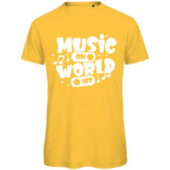 Herren T-Shirt "Music on World of" - Grafikmagie