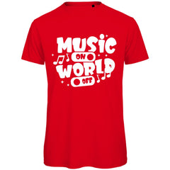 Herren T-Shirt "Music on World of" - Grafikmagie
