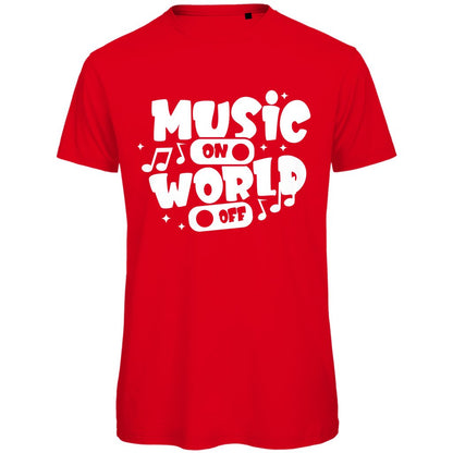 Herren T-Shirt "Music on World of" - Grafikmagie
