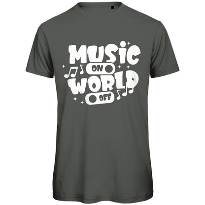 Herren T-Shirt "Music on World of" - Grafikmagie