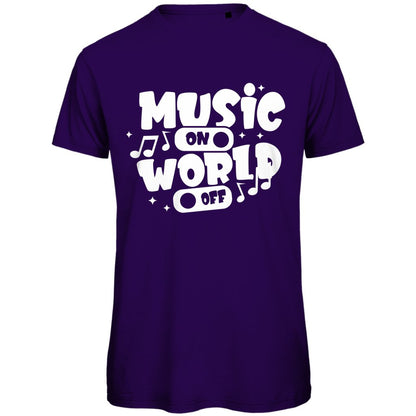 Herren T-Shirt "Music on World of" - Grafikmagie