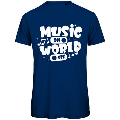 Herren T-Shirt "Music on World of" - Grafikmagie