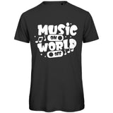 Herren T-Shirt "Music on World of" - Grafikmagie