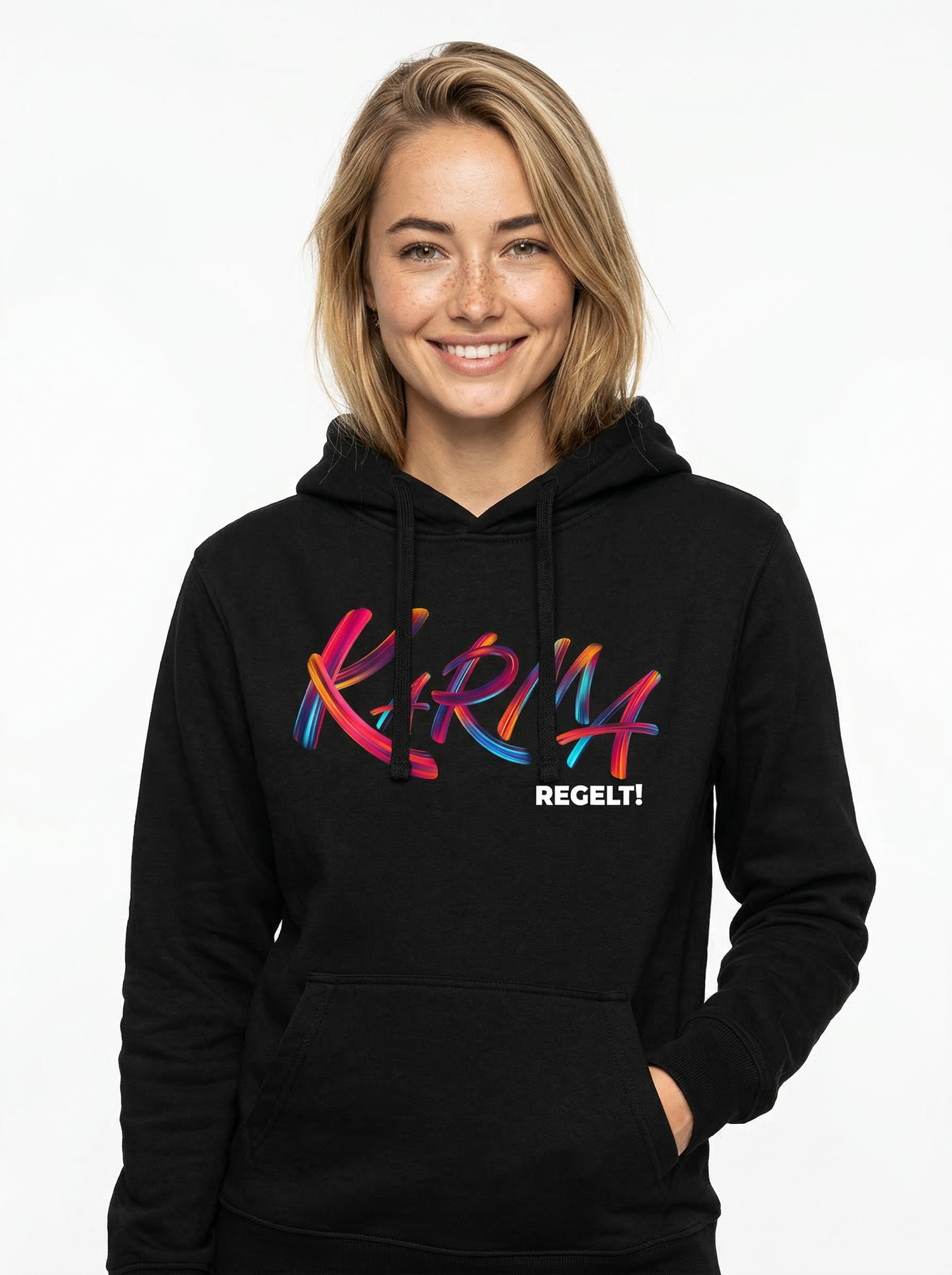 Karma regelt Damen Hoodie